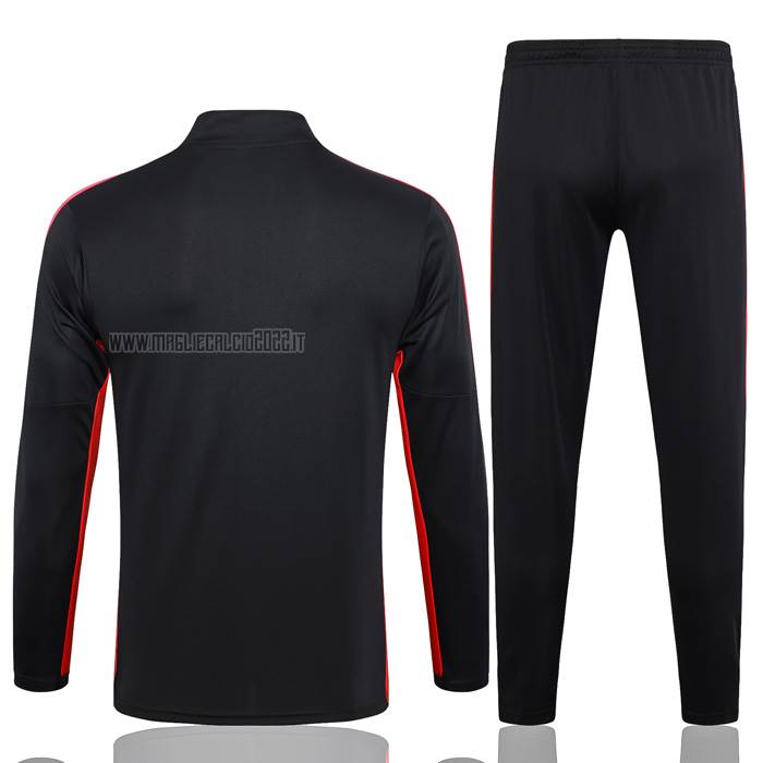Tuta da Track de Felpa del Paris Saint-Germain Jordan 2023-2024 Nero